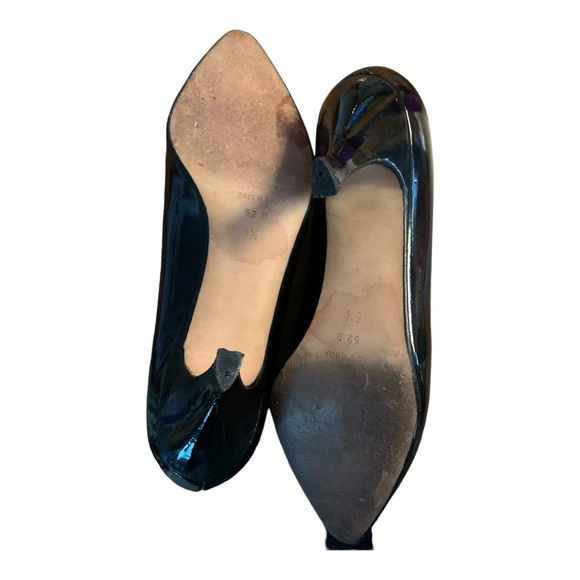 Via Spiga Patent Leather Pointed Toe 2 1/2 Heels women’s Black size : 8.5 Italy - Picture 9 of 10